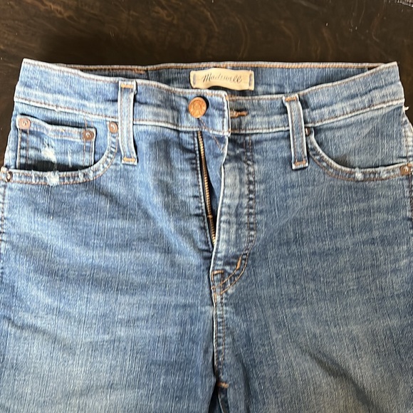 Madewell 10” high rise skinny jeans drop step hem edition - Picture 2 of 6